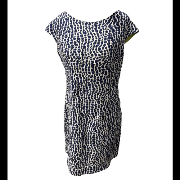 Signature By Robbie Bee Blue & White Printed Dress - Picture 1 of 8